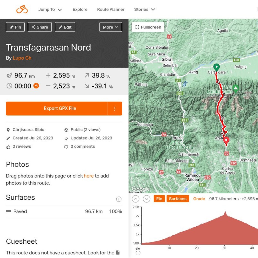 GPS track with RideWithGPS and import in Garmin Connect